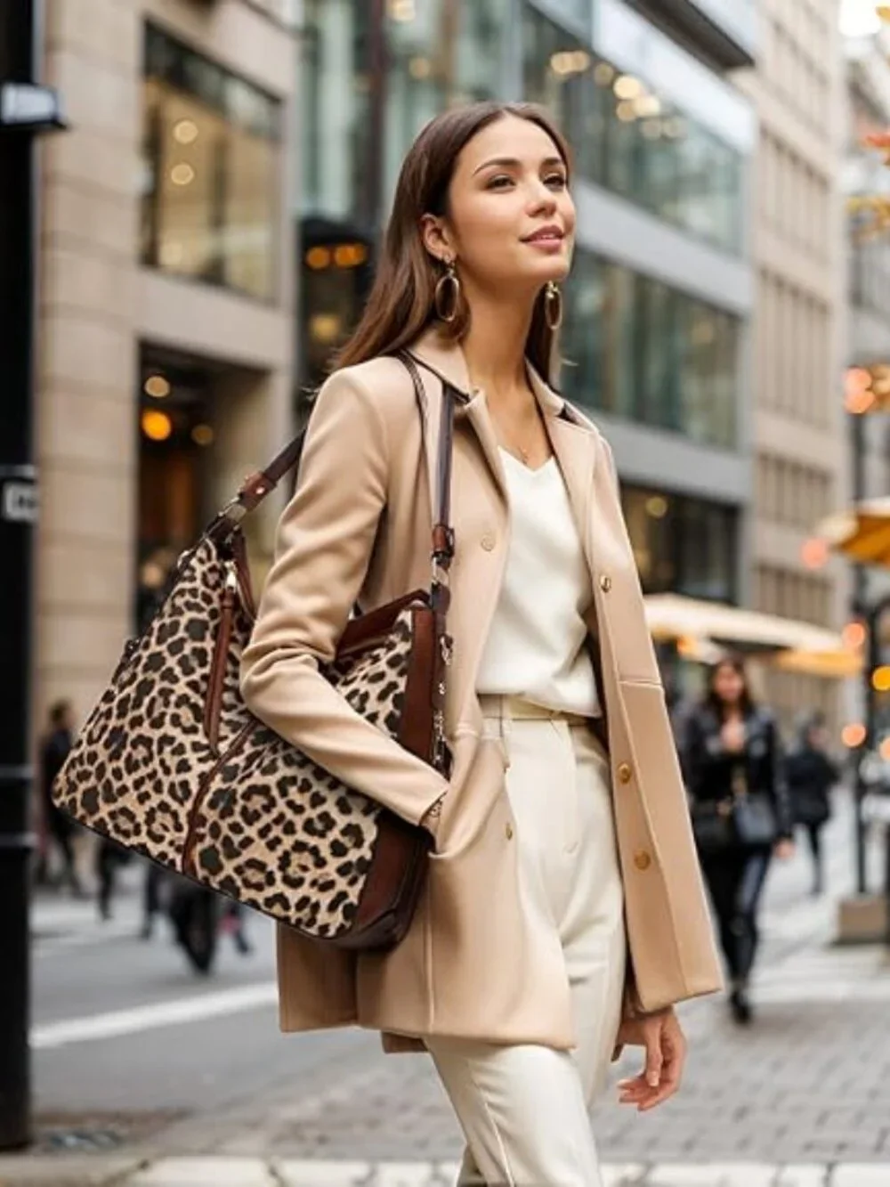 Large Leather Hobo Tote Purse & Wallet Set
